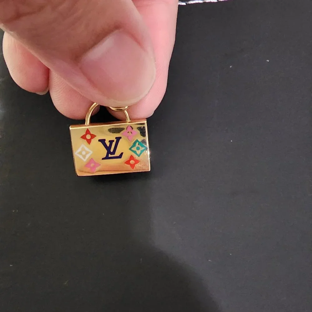 Pendant bag multi color design 18k gold - Picture 8 of 15